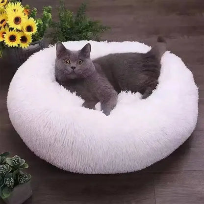 Round Cat Beds House Soft Long Plush Best Pet Dog Bed for Dogs Basket Pet Products Cushion Cat Bed Cat Mat Animals Sleeping Sofa