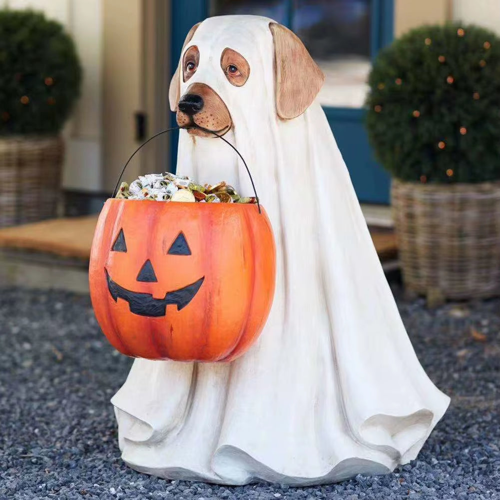 Halloween Puppy Pumpkin Candy Bowl Festival Theme Candy Container Holder Multifunctional anti Fading DIY Party Home Decorations