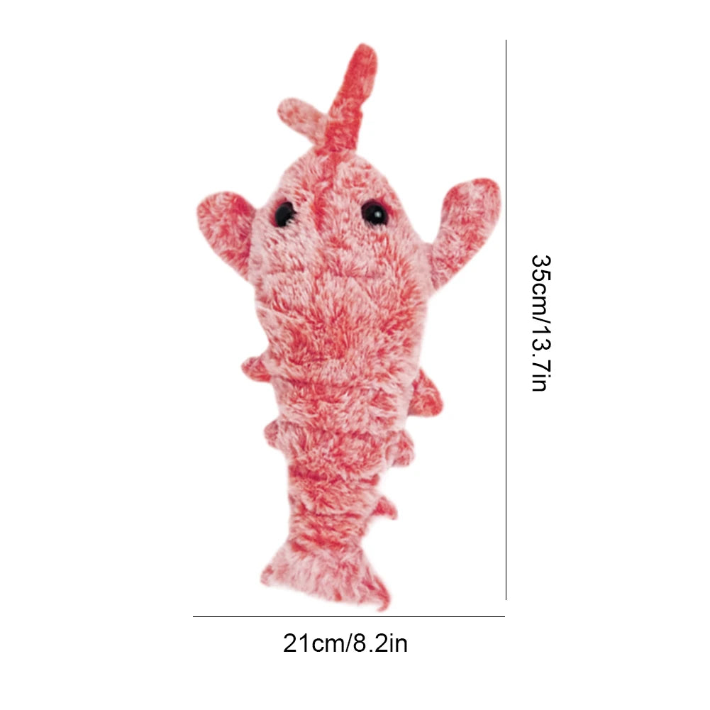 USB Charging Floppy Lobster Cats Toy Cute Interactive Shrimp Dog Toys Washable Electric Dancing Lobster Toy Pet Supplies