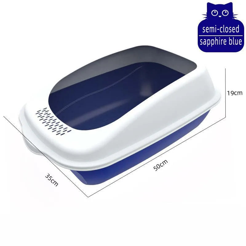 Pet Litter Box Fully Enclosed Spillproof Deodorant Cat Toilet Two-Way Shovel Large Capacity Cat Toilet Litter Box Closed Sandbox