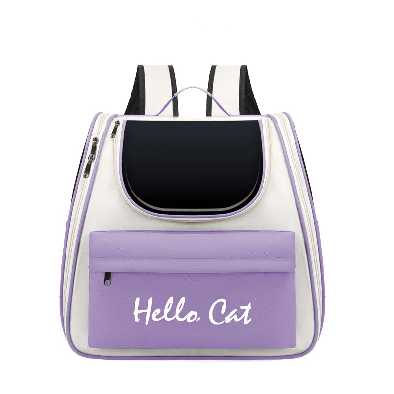 Cat Bag Large Capacity Convenient for Pets to Go Out Portable Breathable Double-Shoulder Hand-Held Pet Backpack
