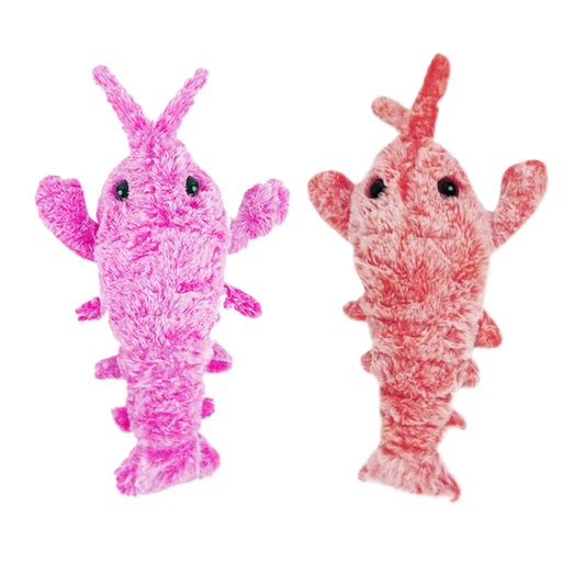 USB Charging Floppy Lobster Cats Toy Cute Interactive Shrimp Dog Toys Washable Electric Dancing Lobster Toy Pet Supplies