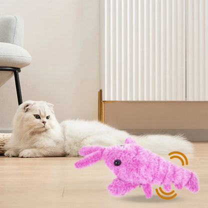 USB Charging Floppy Lobster Cats Toy Cute Interactive Shrimp Dog Toys Washable Electric Dancing Lobster Toy Pet Supplies