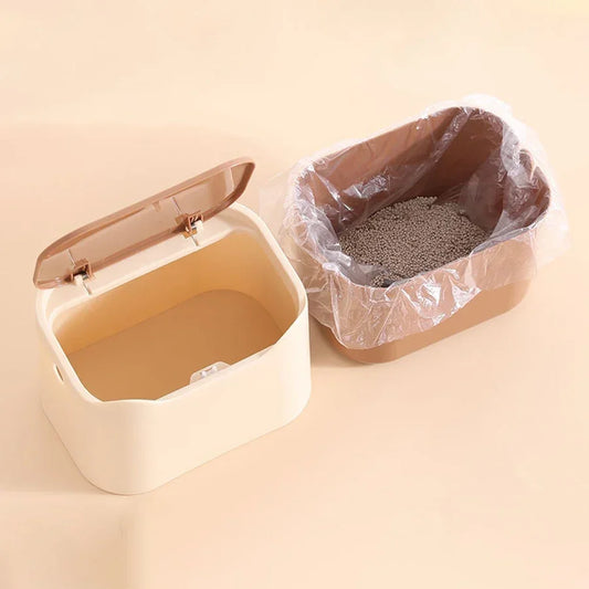 Cat Litter Box Portable Bedpan Removable Full-Closed Kitty Litter Pan Potty Toilet for Rabbit Medium Large Cats Small Animals