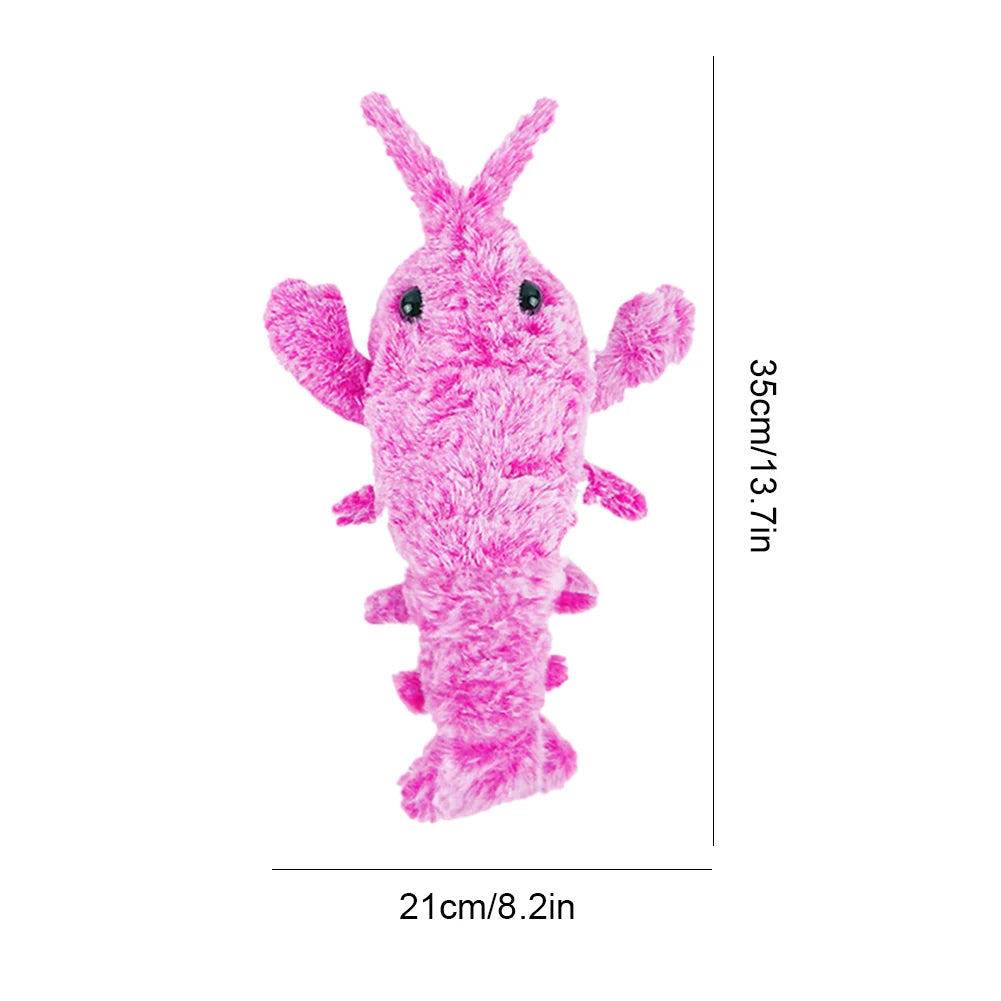 USB Charging Floppy Lobster Cats Toy Cute Interactive Shrimp Dog Toys Washable Electric Dancing Lobster Toy Pet Supplies
