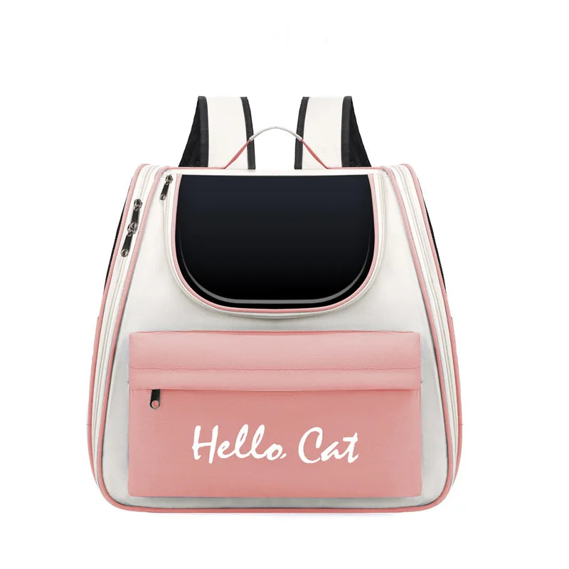 Cat Bag Large Capacity Convenient for Pets to Go Out Portable Breathable Double-Shoulder Hand-Held Pet Backpack