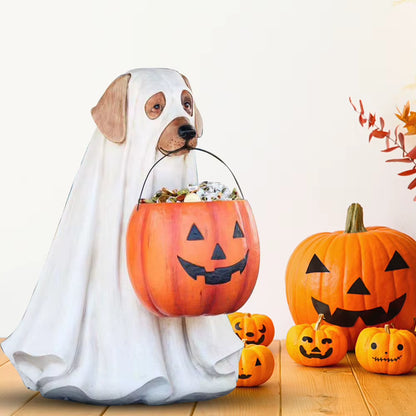 Halloween Puppy Pumpkin Candy Bowl Festival Theme Candy Container Holder Multifunctional anti Fading DIY Party Home Decorations