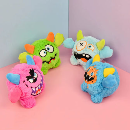 1 Pcs Active Moving Dog Plush Squeaky Small Balls Enjoying Dog Interactive Toys 2-In-1 Designer Pet Gift for Halloween