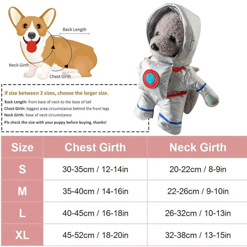 WEKKOPET Dog Halloween Costumes - Astronaut Costume Condiment Shirts for Pets
