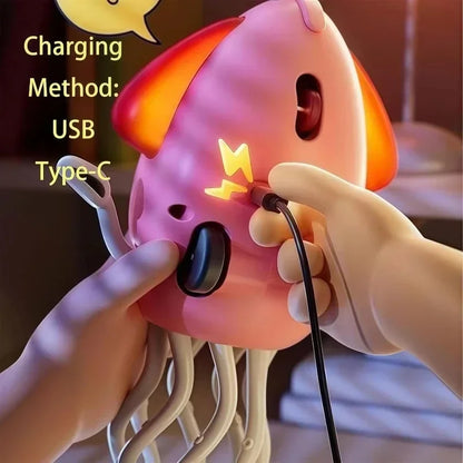 Electric Dancing Squid Toy Crawling Dancing Automatic Obstacle Avoidance Octopus Sensor Toy with LED Lights & Music
