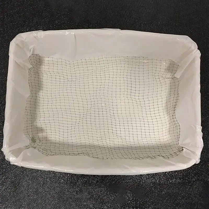 Cat Litter Bags Liners 10Pcs Drawstring Sifting Cat Litter Bags with Filter Net Reusable Litter Box Liners Thick Cat Bags