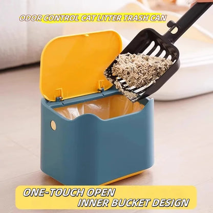 Cat Litter Box Portable Bedpan Removable Full-Closed Kitty Litter Pan Potty Toilet for Rabbit Medium Large Cats Small Animals