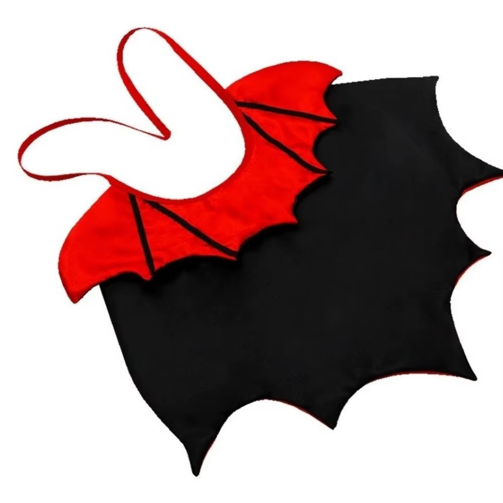Cool Bat Transformation Halloween Pet Costume Stand-Collar Comfortable Cat Cosplay Cloak Bow Easy to Wear Kitten Dress Party
