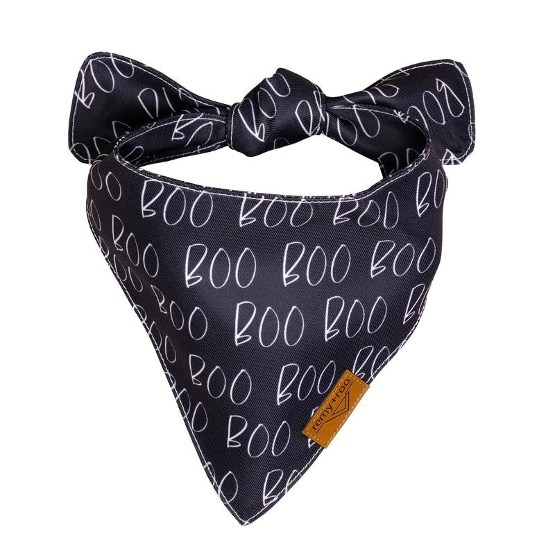 Remy+Roo Dog Bandanas - 2 Pack | Halloween Dog Bandanas Spooky Set | Premium Durable Fabric Bandanas for Dogs | Unique Shape | Adjustable Fit