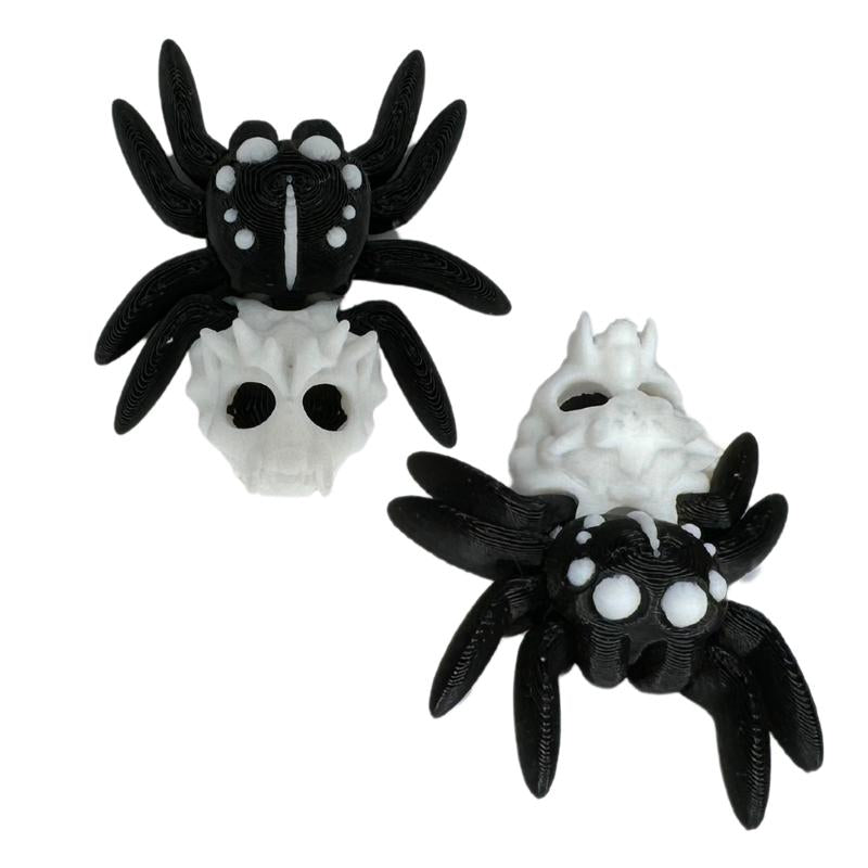 Endertoys Halloween Spiders Detailed Pocket Pets Cinderwing3D | Realistic 3D Printed Articulating Mini Fidget Animals Great Gift and Desk Figure