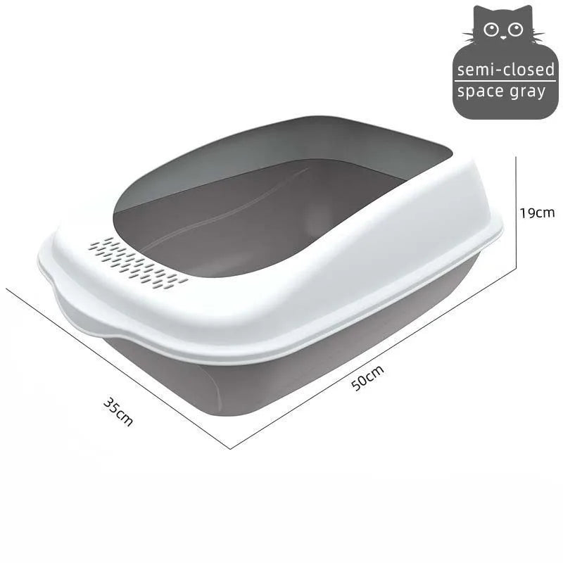 Pet Litter Box Fully Enclosed Spillproof Deodorant Cat Toilet Two-Way Shovel Large Capacity Cat Toilet Litter Box Closed Sandbox