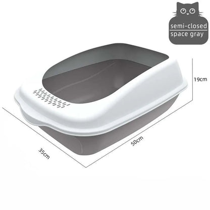 Pet Litter Box Fully Enclosed Spillproof Deodorant Cat Toilet Two-Way Shovel Large Capacity Cat Toilet Litter Box Closed Sandbox