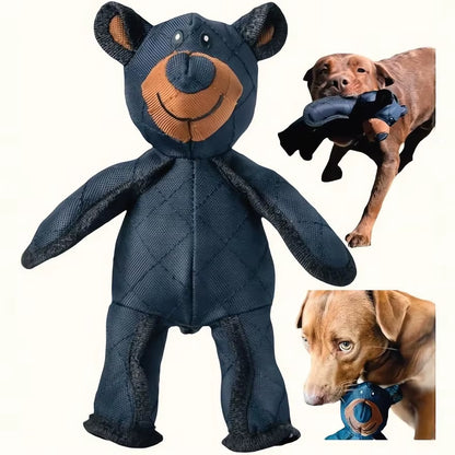 Dog Companion for Heavy Chewers- New Indestructible Robust Bear Dog Toy, Resistant Squeaky Dog Toys for Heavy Chewers
