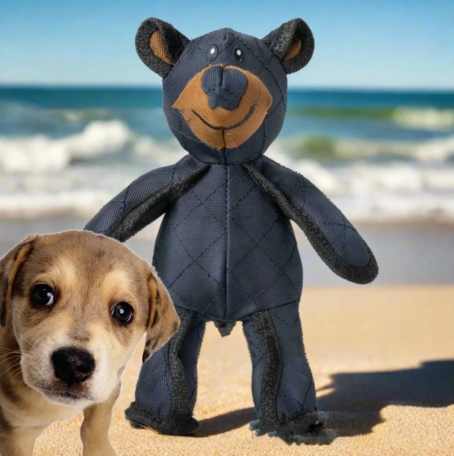 Dog Companion for Heavy Chewers- New Indestructible Robust Bear Dog Toy, Resistant Squeaky Dog Toys for Heavy Chewers