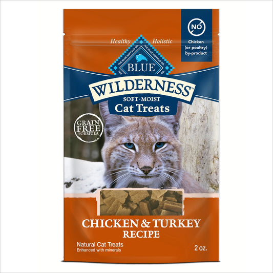 Wilderness Natural Soft Cat Treats Made, Chicken & Turkey Recipe, 2-Oz. Bag