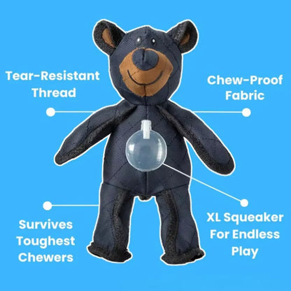 Dog Companion for Heavy Chewers- New Indestructible Robust Bear Dog Toy, Resistant Squeaky Dog Toys for Heavy Chewers