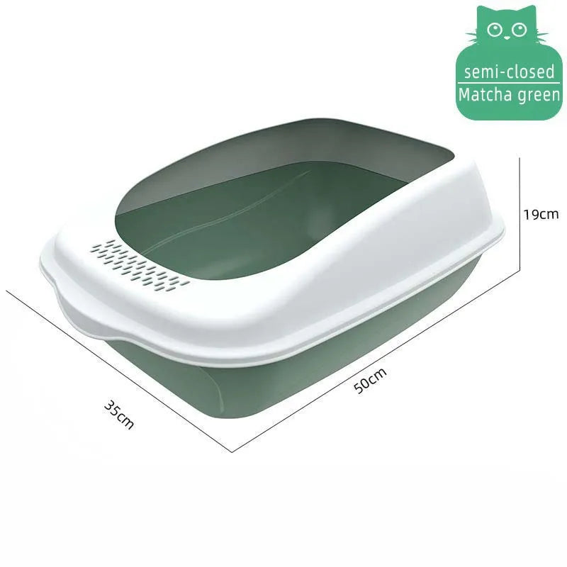 Pet Litter Box Fully Enclosed Spillproof Deodorant Cat Toilet Two-Way Shovel Large Capacity Cat Toilet Litter Box Closed Sandbox