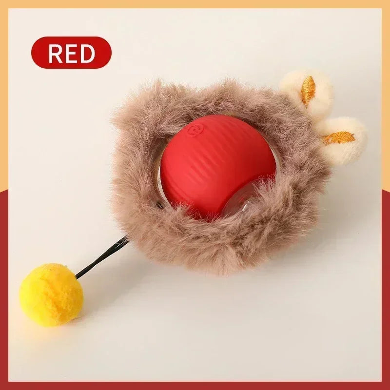 Interactive Cat and Dog Toys Ball Auto Electric Rolling Ball Toys for Cats/Kitty Pets Smart Automatic Teaser USB Rechargeable