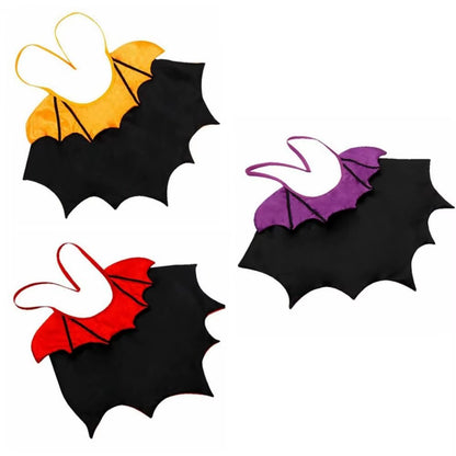 Cool Bat Transformation Halloween Pet Costume Stand-Collar Comfortable Cat Cosplay Cloak Bow Easy to Wear Kitten Dress Party