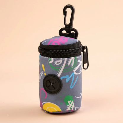 Hangable Dog Poop Bag Dispenser Zipper Dogs Walking Accessory Waste Bag Holder Portable Cute Garbage Bags Organizer Pet Supplies