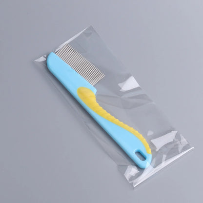 Pet Dog Cat anti Lice Comb Stainless Steel Long and Short Needle Dog Grooming Comb Deworming Eggs Knot Grooming Grate Flea Combs
