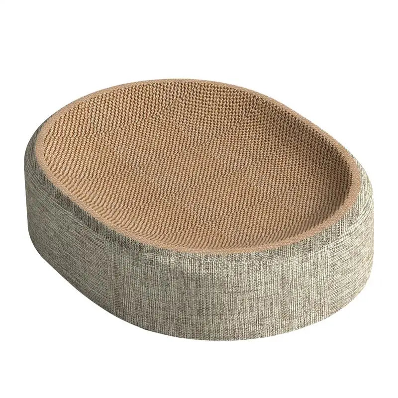 Oval Shape Scratch Pad for Cats Sisal Scratching Cat Bed Multifunctional Pet Sleeping Mat Cat Scratch Bed for Cats to Rest