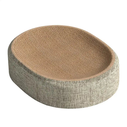 Oval Shape Scratch Pad for Cats Sisal Scratching Cat Bed Multifunctional Pet Sleeping Mat Cat Scratch Bed for Cats to Rest