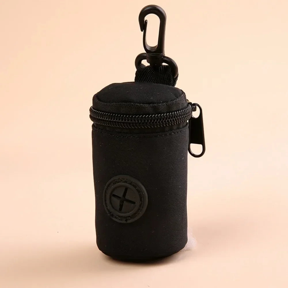 Hangable Dog Poop Bag Dispenser Zipper Dogs Walking Accessory Waste Bag Holder Portable Cute Garbage Bags Organizer Pet Supplies