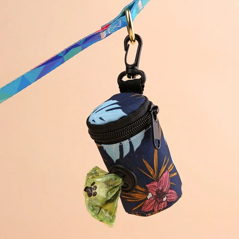 Hangable Dog Poop Bag Dispenser Zipper Dogs Walking Accessory Waste Bag Holder Portable Cute Garbage Bags Organizer Pet Supplies