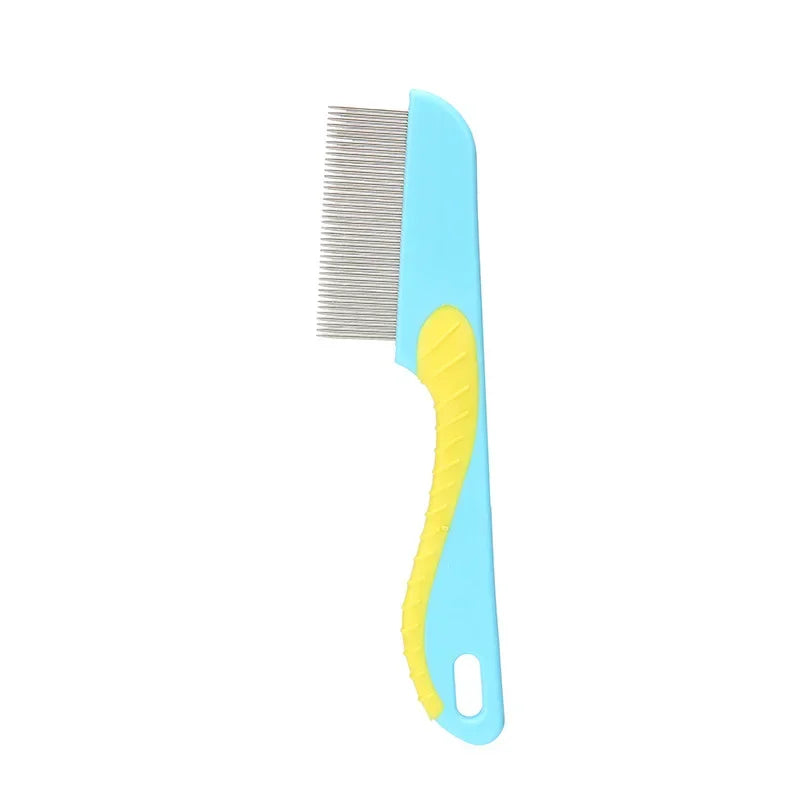 Pet Dog Cat anti Lice Comb Stainless Steel Long and Short Needle Dog Grooming Comb Deworming Eggs Knot Grooming Grate Flea Combs
