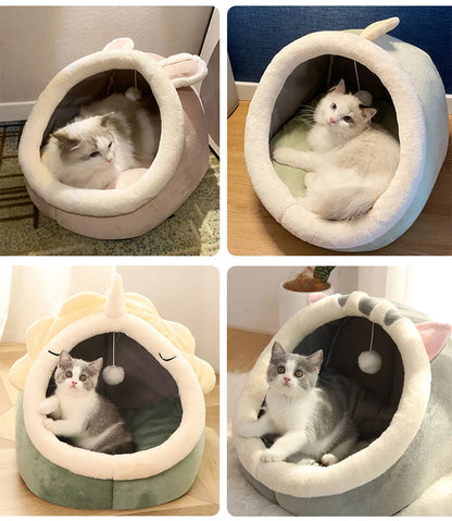 Washable Pet Lounger Cushions, Cat Mat Beds, Warm and Soft Baskets, Cozy Warm Cat Kennels, House Tents, Small Pet Dogs, Winter