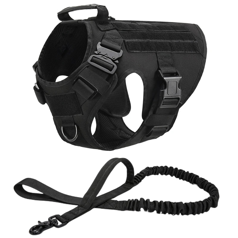 Tactical Military Vest Pet German Shepherd Golden Retriever Tactical Training Dog Harness and Leash Set for All Breeds Dogs