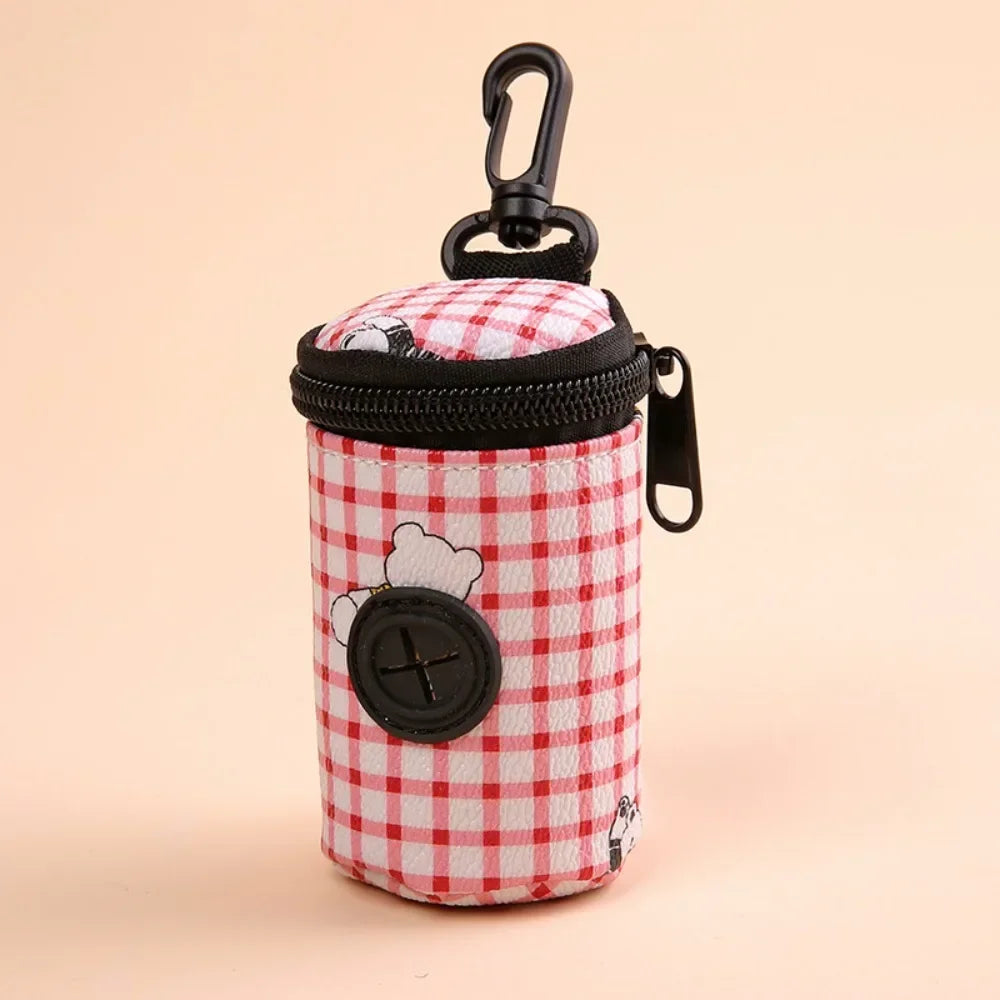 Hangable Dog Poop Bag Dispenser Zipper Dogs Walking Accessory Waste Bag Holder Portable Cute Garbage Bags Organizer Pet Supplies