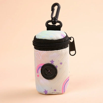 Hangable Dog Poop Bag Dispenser Zipper Dogs Walking Accessory Waste Bag Holder Portable Cute Garbage Bags Organizer Pet Supplies