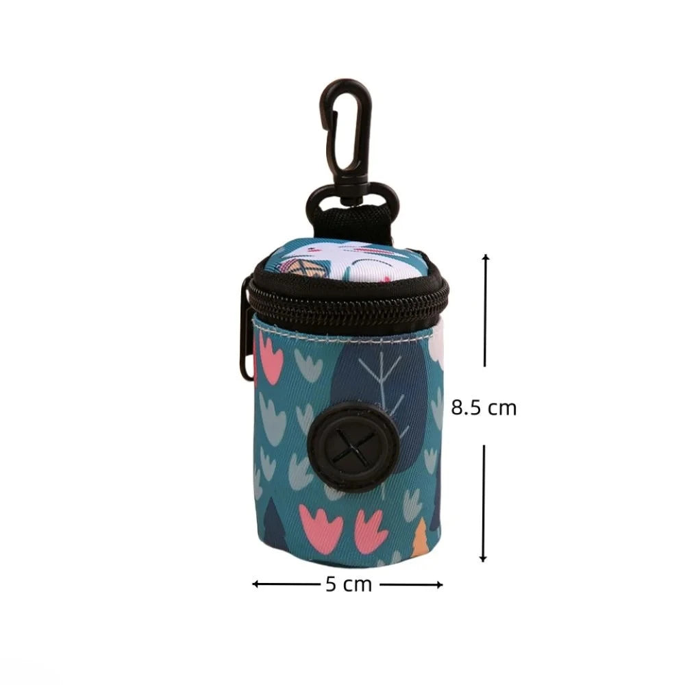 Hangable Dog Poop Bag Dispenser Zipper Dogs Walking Accessory Waste Bag Holder Portable Cute Garbage Bags Organizer Pet Supplies
