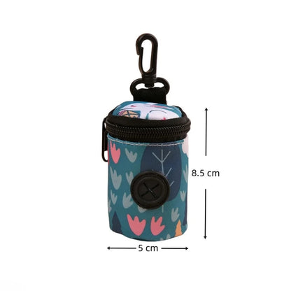 Hangable Dog Poop Bag Dispenser Zipper Dogs Walking Accessory Waste Bag Holder Portable Cute Garbage Bags Organizer Pet Supplies