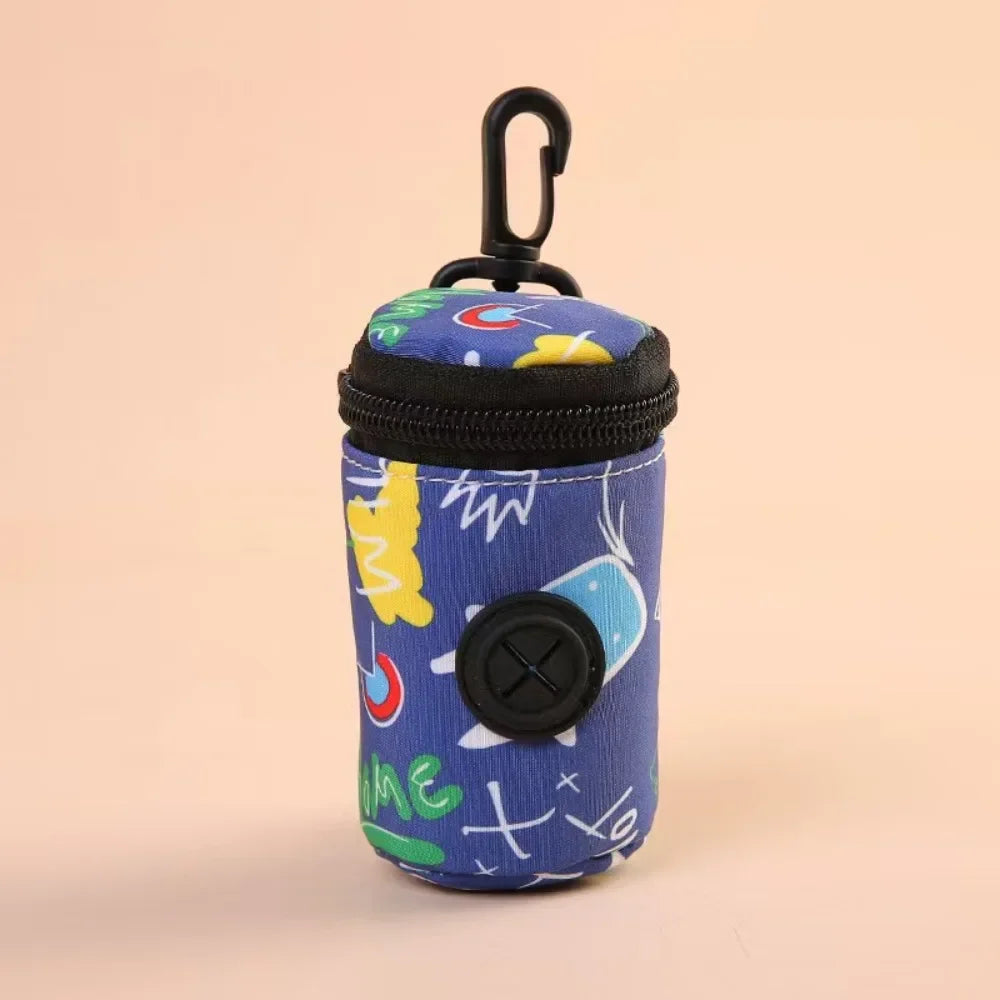 Hangable Dog Poop Bag Dispenser Zipper Dogs Walking Accessory Waste Bag Holder Portable Cute Garbage Bags Organizer Pet Supplies