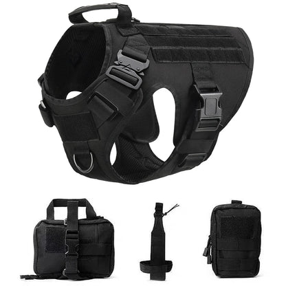 Tactical Military Vest Pet German Shepherd Golden Retriever Tactical Training Dog Harness and Leash Set for All Breeds Dogs