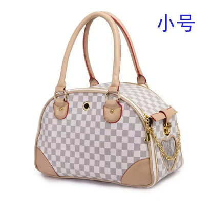 Pu Leather Small Cat Dog Carrier Bag Outdoor Travel Carry Tote Foldable Shopping Bag Portable Pet Dog Handbag