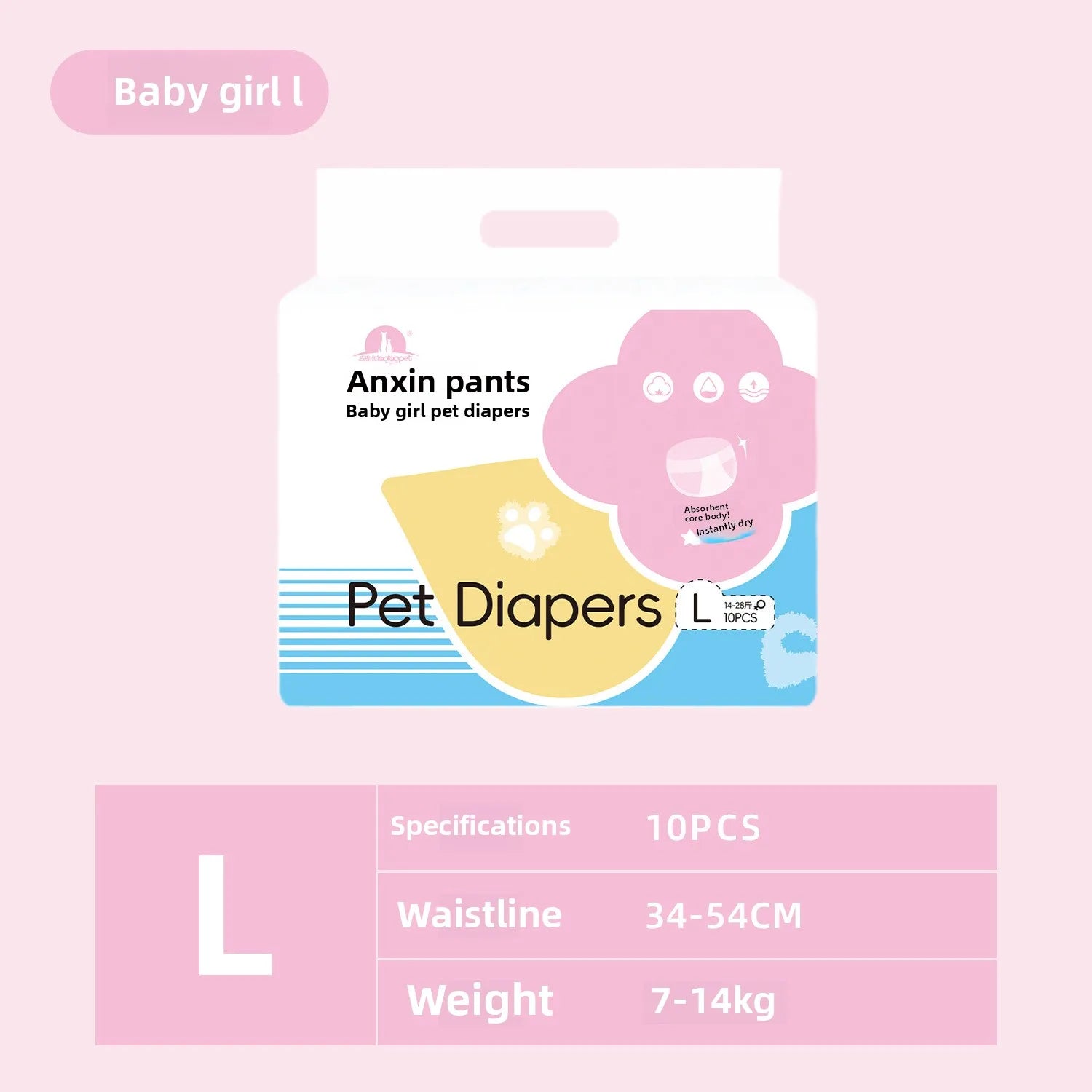 Wearable Pet Diapers Waterproof Anti-Side Leakage Menstrual Shorts Thin Breathable Comfortable Disposable Pet Male Dog Diapers