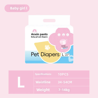 Wearable Pet Diapers Waterproof Anti-Side Leakage Menstrual Shorts Thin Breathable Comfortable Disposable Pet Male Dog Diapers