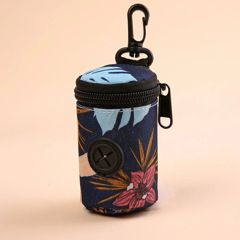 Hangable Dog Poop Bag Dispenser Zipper Dogs Walking Accessory Waste Bag Holder Portable Cute Garbage Bags Organizer Pet Supplies