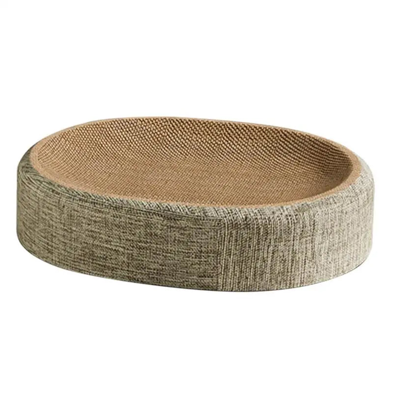 Oval Shape Scratch Pad for Cats Sisal Scratching Cat Bed Multifunctional Pet Sleeping Mat Cat Scratch Bed for Cats to Rest