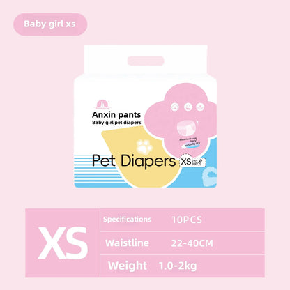 Wearable Pet Diapers Waterproof Anti-Side Leakage Menstrual Shorts Thin Breathable Comfortable Disposable Pet Male Dog Diapers