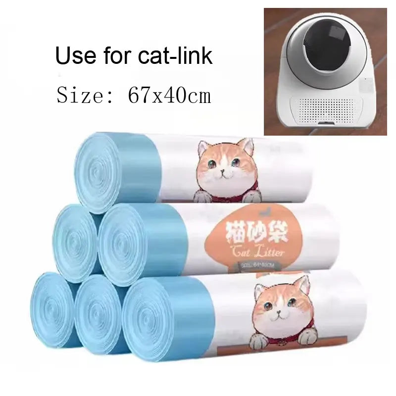 Use for Neakasa/Catlink Smart Cat Litter Box Garbage Bag Drawstring Thickened Cat Collection Storage Poop Bags Pet Supplies